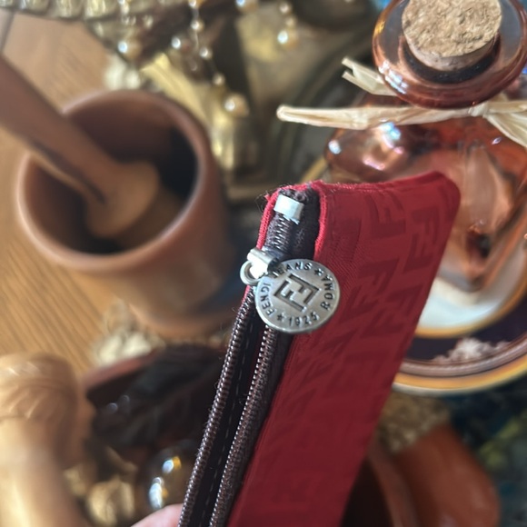 FENDI Monogrammed Canvas Cosmetic Pouch Wallet READ - Picture 6 of 8